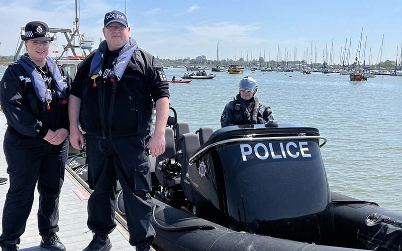 Illustrating Marine police respond to reports of speeding jetskiers off Brightlingsea on Brightlingsea Info