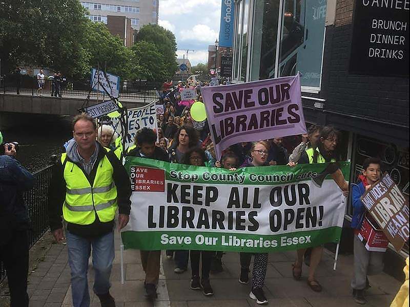 Illustrating Library protest comes to Brightlingsea on Brightlingsea Info
