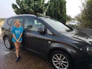 Illustrating Lily's car washing helps Sick Children's Trust on Brightlingsea Info