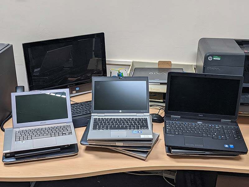 Illustrating Council's old laptops sold to help home learning on Brightlingsea Info