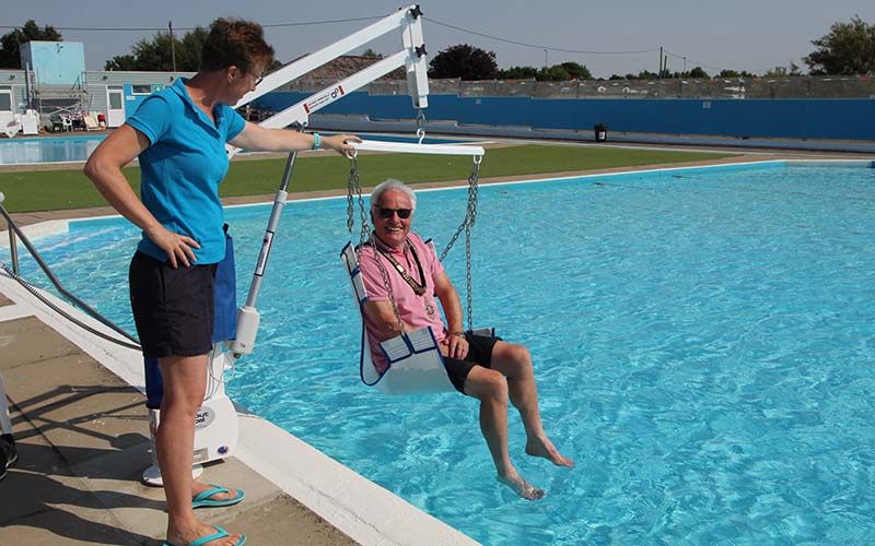 Illustrating Hoist helps to make Brightlingsea Lido accessible for all on Brightlingsea Info
