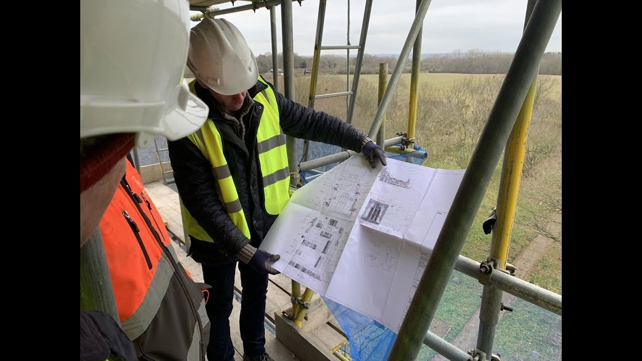 Illustrating Video: Top of the tower tour of All Saints' church renovations on Brightlingsea Info