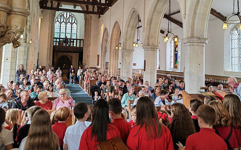 Brightlingsea’s Primary School choir perform at All Saints' Church
