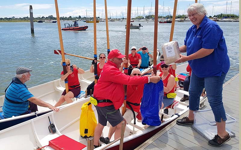 Illustrating Flour power! Rowing club makes a special delivery on Brightlingsea Info