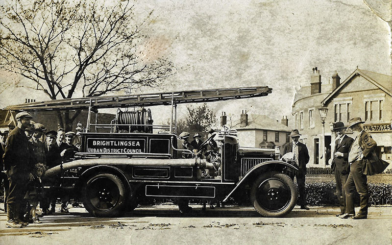 a fire engine from the 1930s in Victoria Place, Brightlingsea