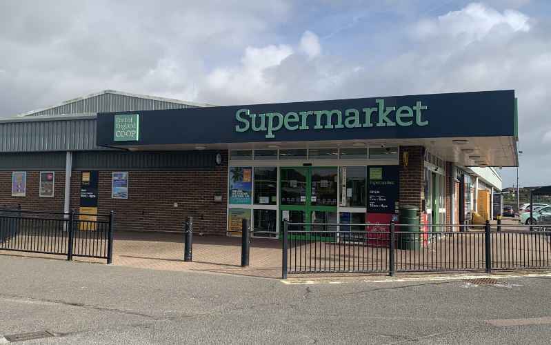 the exterior of fiveways co-op store in Brightlingsea