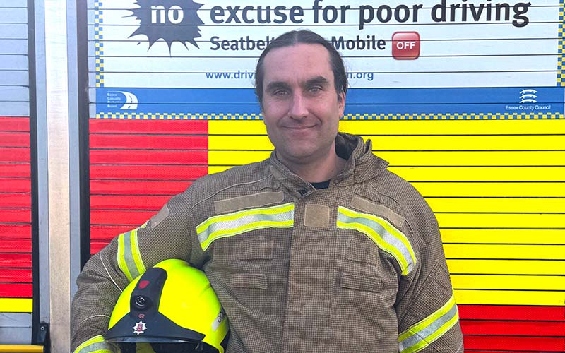 Illustrating Firefighter Jody steps up to help protect the town on Brightlingsea Info