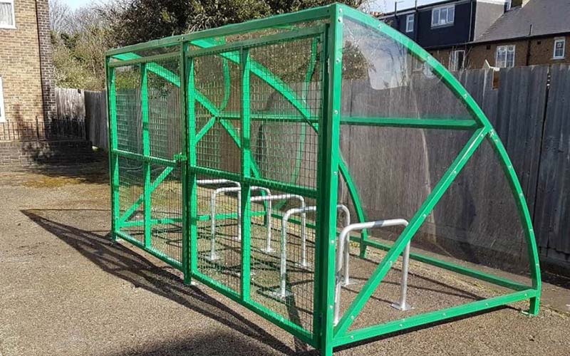 a bike shelter