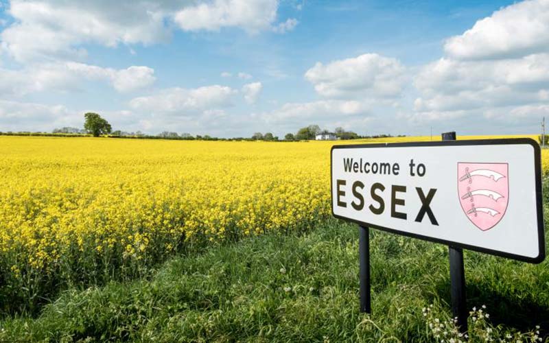 a road sign for Essex