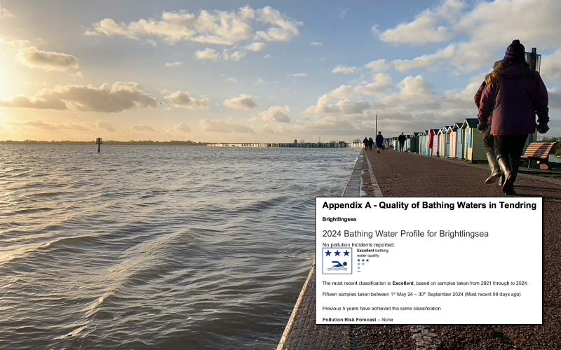 Illustrating Seawater quality off Brightlingsea pronounced "excellent" – report on Brightlingsea Info